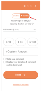 donate monthly